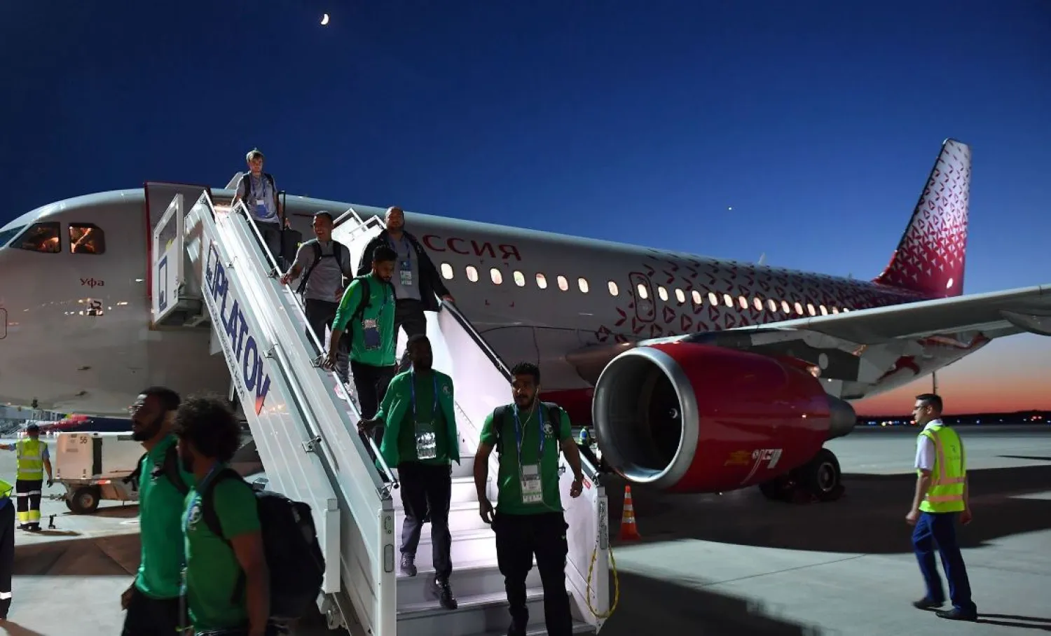 وصول بعثة منتخب السعودية إلى مدينة روستوف أون دون (الاتحاد السعودي لكرة القدم)