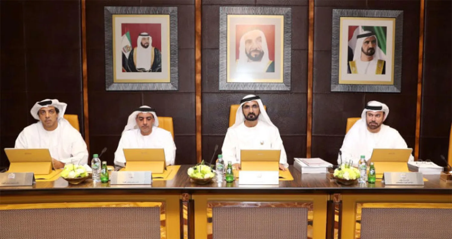 مجلس الوزراء الإماراتي برئاسة الشيخ محمد بن راشد آل مكتوم - أرشيف(«الشرق الأوسط»)