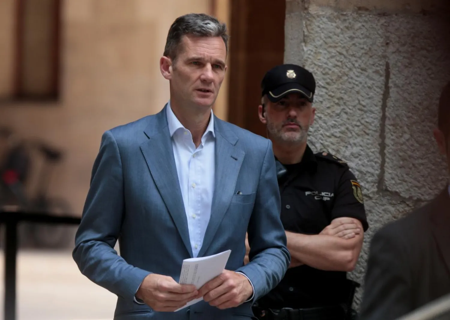 Inaki Urdangarin, Spain's King Felipe's brother-in-law, leaves court with his prison sentence in Palma de Mallorca, Spain, June 13, 2018. Reuters