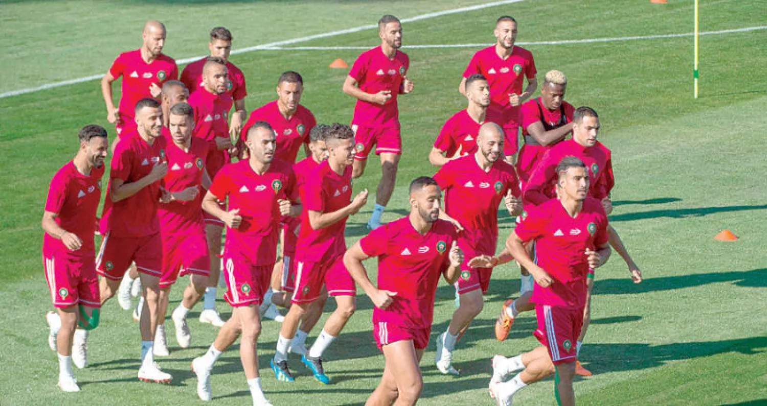 لاعبو المغرب متحفزون لمواجهة البرتغال اليوم (أ.ف.ب)