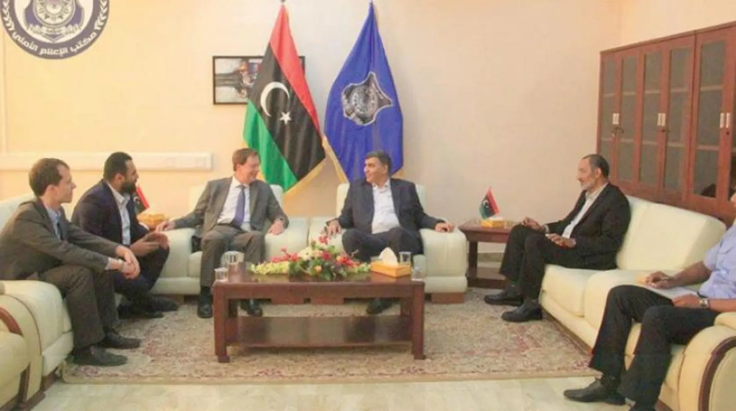  GNA Minister of Interior with UK Ambassador - via AAWSAT AR