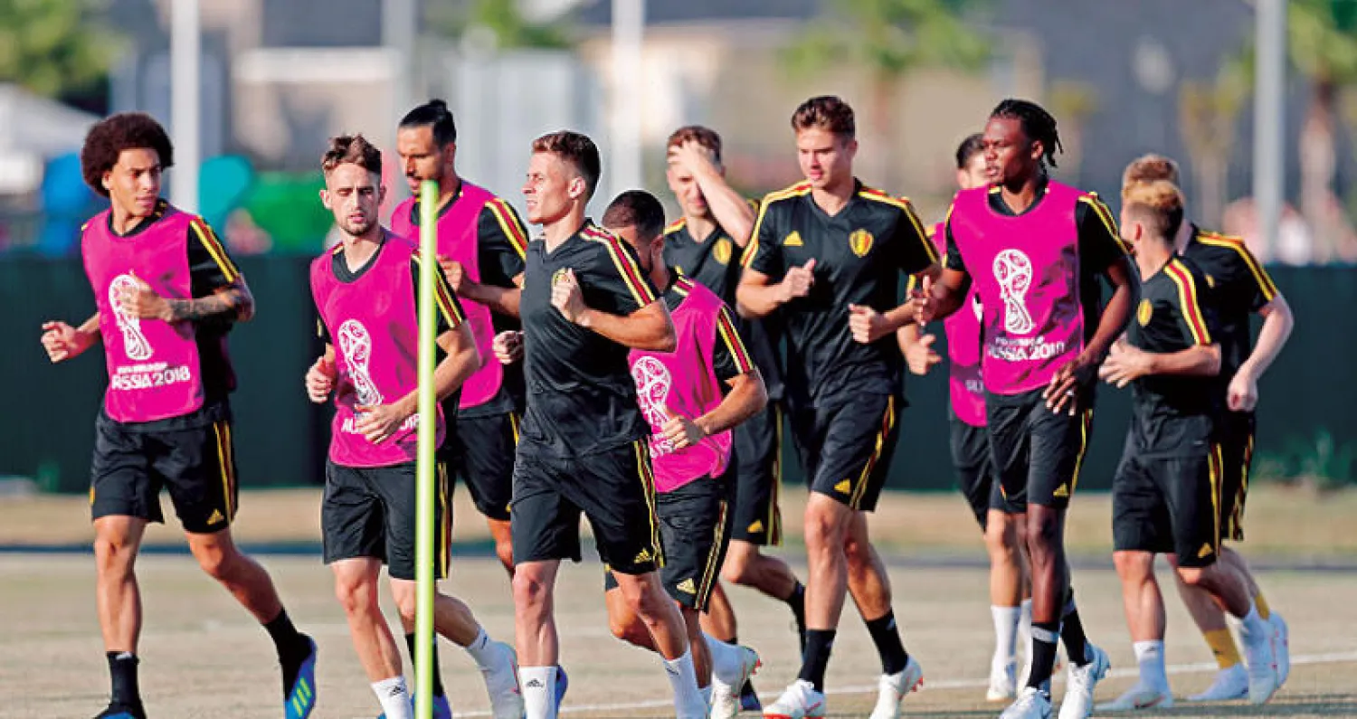 المنتخب البلجيكي المدجج بالنجوم يمثل خطراً على تونس اليوم (إ.ب.أ)