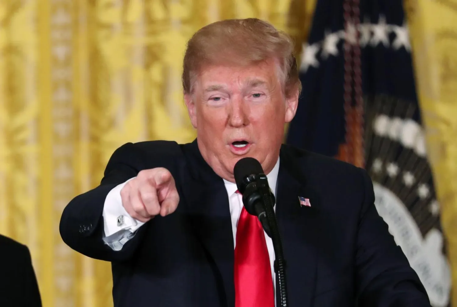 US President Donald Trump hosts a meeting of the National Space Council in the East Room of the White House in Washington, US, June 18, 2018. REUTERS/Jonathan Ernst