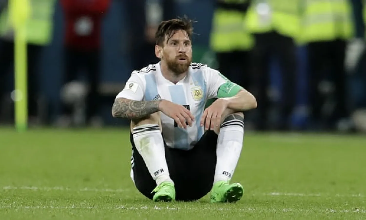  ‘We know Lionel Messi is great but we’re confused and sad for him. Something is missing.’ Photograph: Petr David Josek/AP
