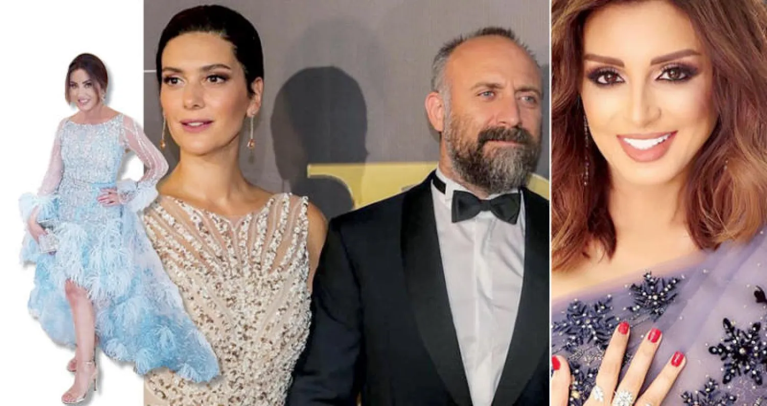 المغنية المصرية أنغام  -  الممثلان التركيان المكرمان خالد أرغنش وزوجته برغوزال كوريل  -  الفنانة لطيفة التونسية شاركت في إحياء حفل «بياف» 2018