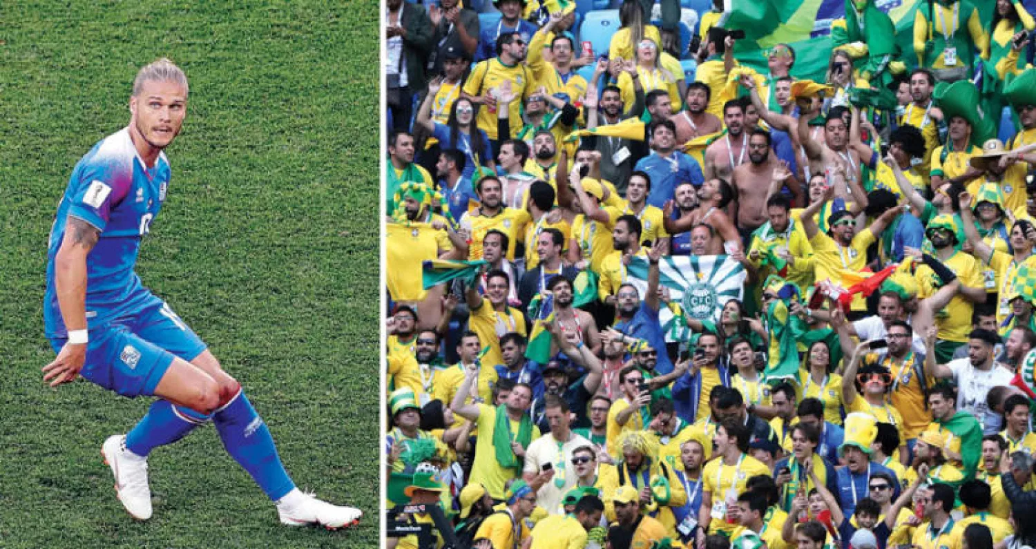 جماهير البرازيل جاءت بأعداد كبيرة إلى موسكو (رويترز)  -  الآيسلندي روريك غيسلاسون أفضل لاعب صاعد («الشرق الأوسط»)