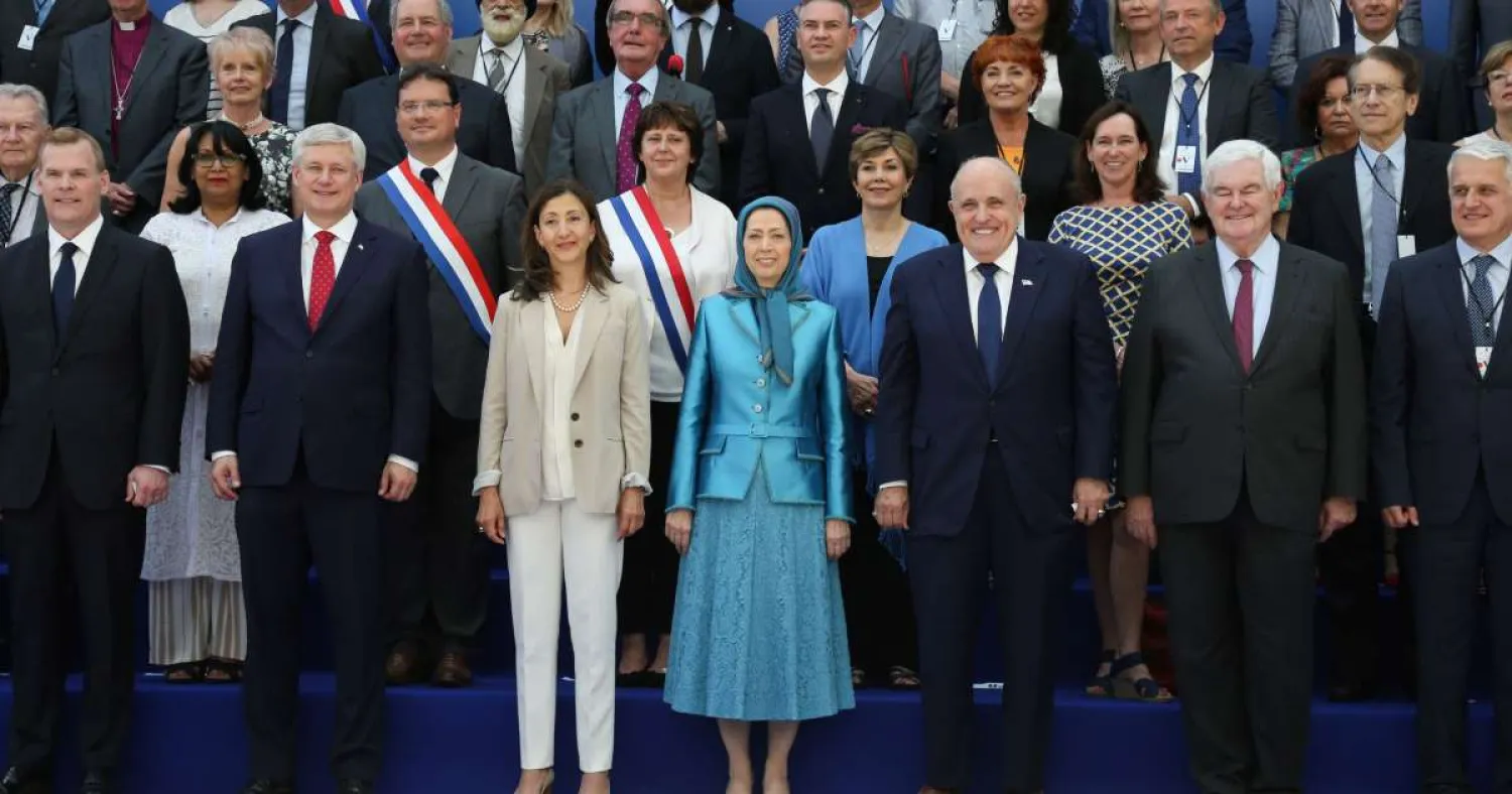 Attendees pose for a picture during the NCRI meeting in Villepinte, near Paris on June 30, 2018. (AFP)