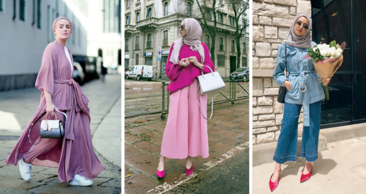 مدونة الموضة الأميركية من أصول سورية سمر البرشا  -  المدونة الكويتية آسيا من أوائل المدونات اللواتي روجن لهذا المظهر