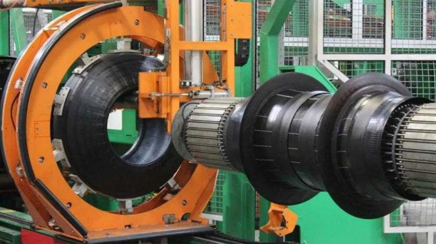 A shot of a rubber factory in Saudi Arabia, Asharq Al-Awsat 