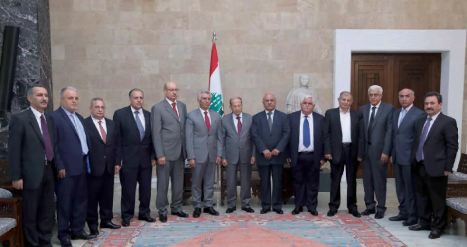 الرئيس ميشال عون لدى استقباله وفد العرقوب وشبعا (تصوير: دالاتي ونهرا)