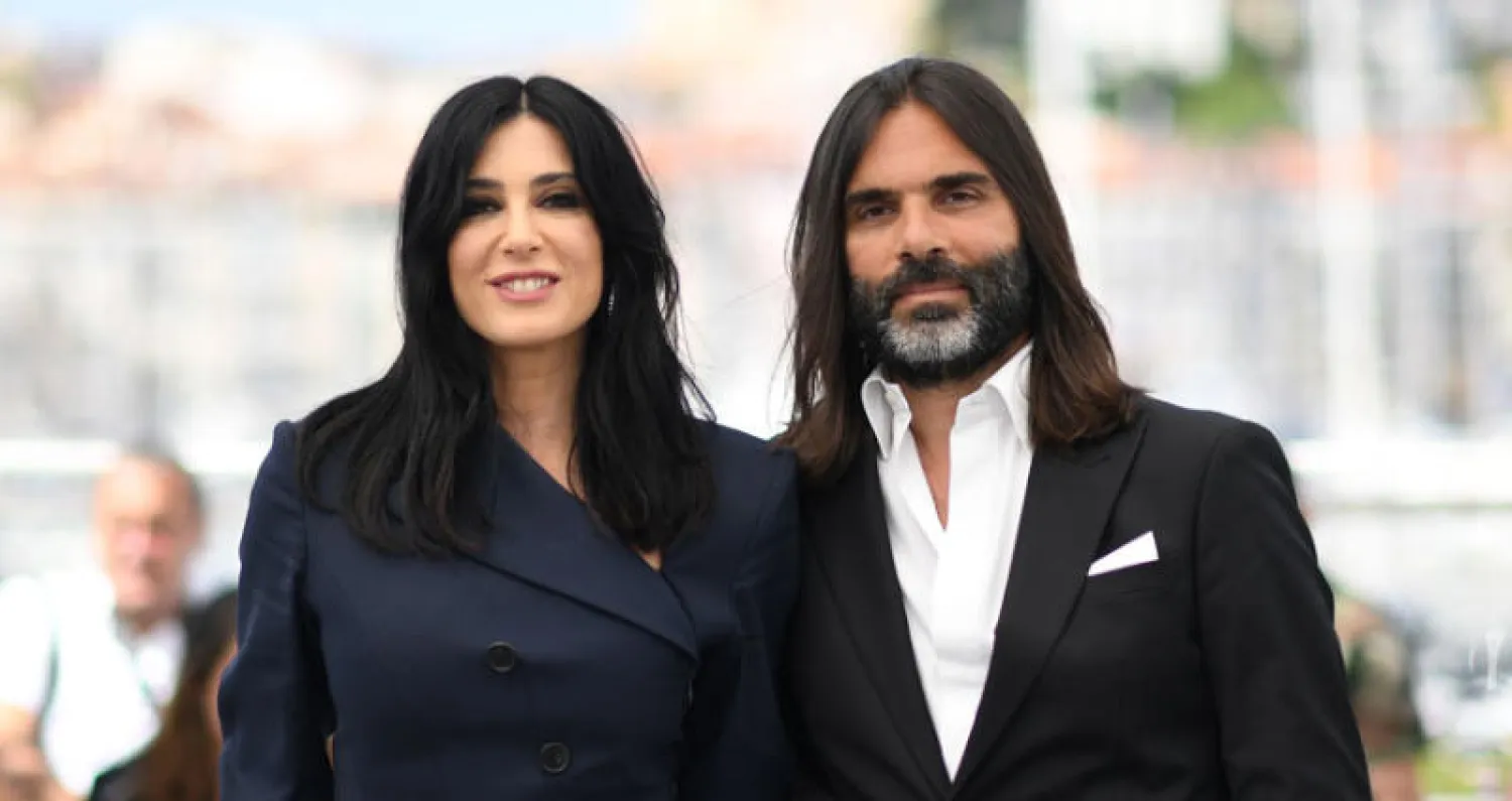 الشريكان في الفن والحياة نادين لبكي وخالد مزنر (أ.ف.ب)