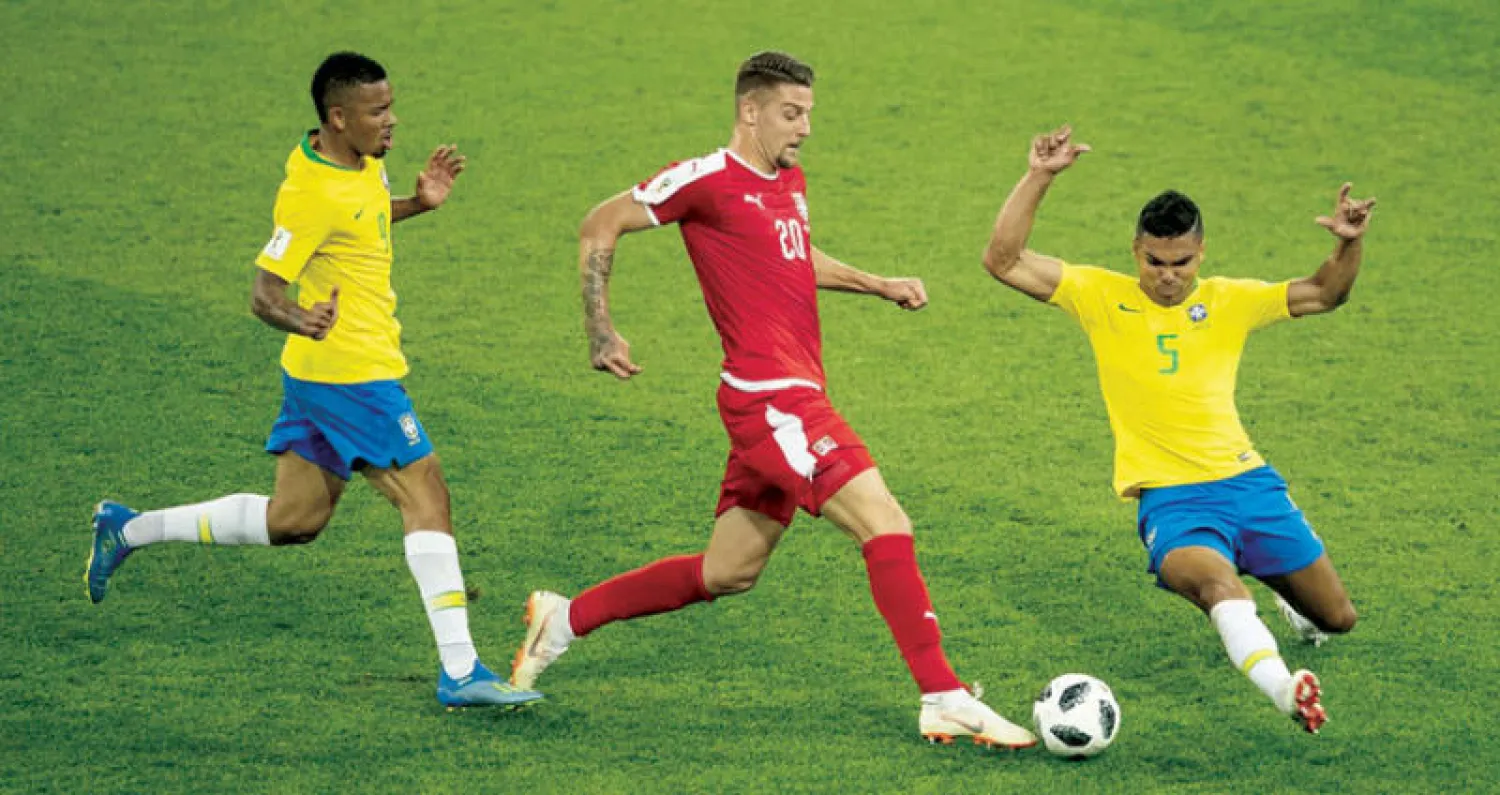 الصربي سيرجي ميلينكوفيتش سافيتش في مواجهة أمام البرازيل