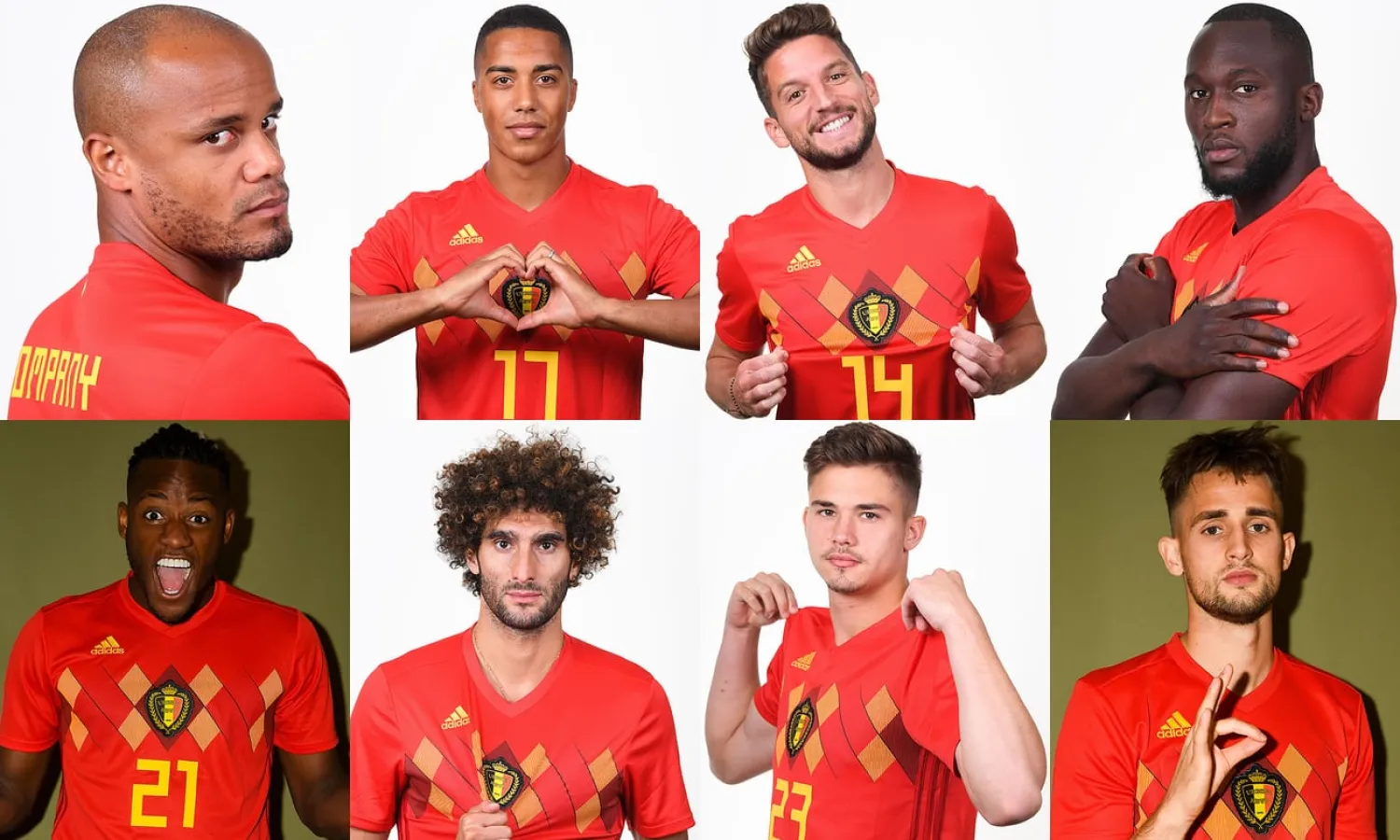  Vincent Kompany, Youri Tielemans, Dries Mertens, Romelu Lukaku, Michy Batshuayi, Marouane Fellaini, Leander Dendoncker and Adnan Januzaj emerged at Anderlecht. Composite: Fifa/Getty Images
