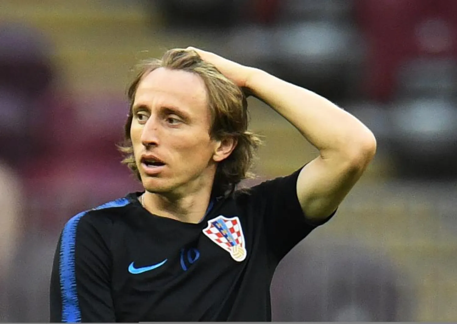 مودريتش في حصة تدريبية قبل مواجهة إنجلترا (إ.ب.أ)