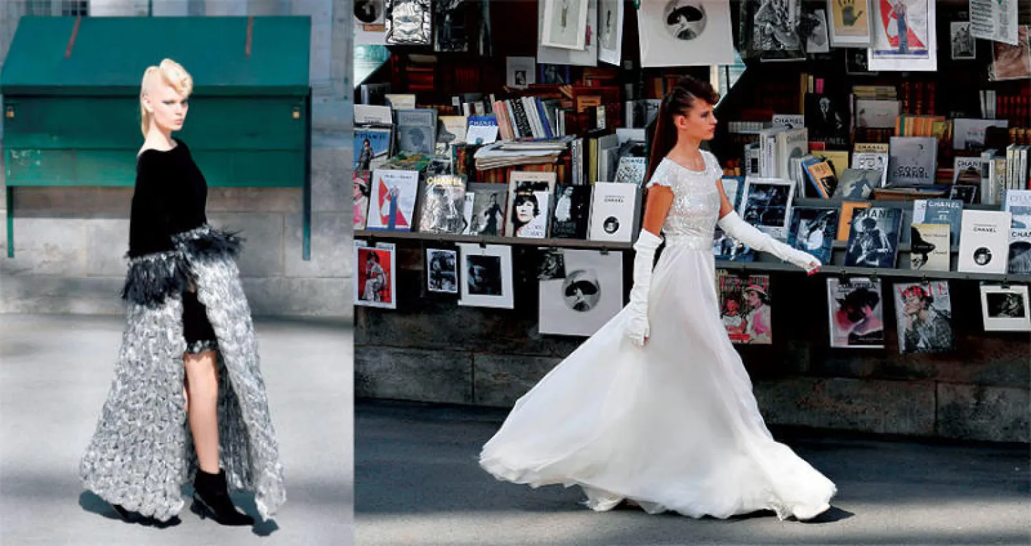 من عرض «شانيل» - من عرض «شانيل»... فتحات عالية بسحابات