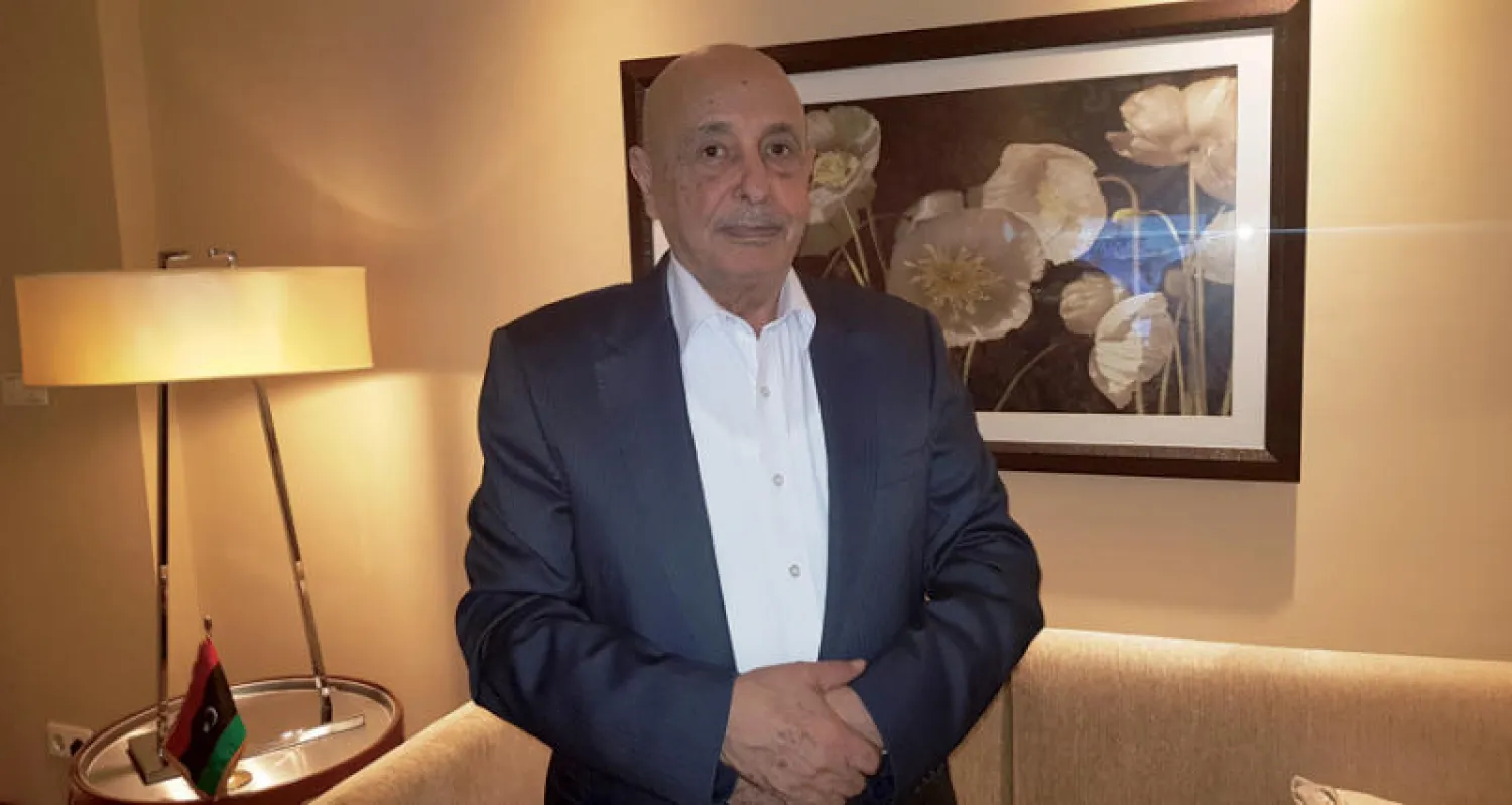 عقيلة صالح رئيس البرلمان الليبي (تصوير: عبد الستار حتيتة)