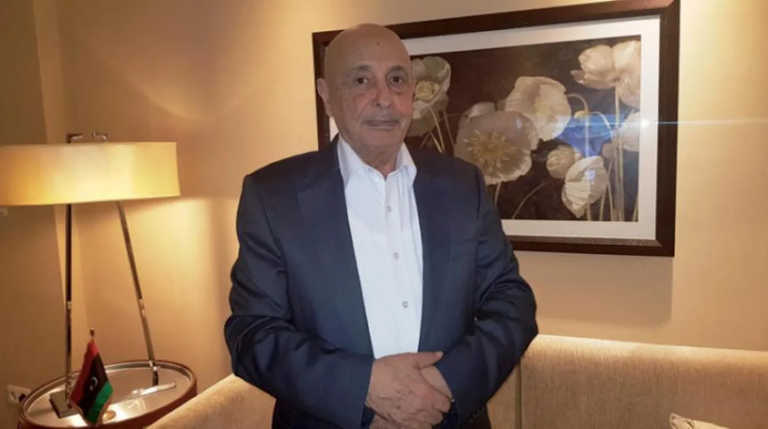 The head of Libya’s parliament, Aguila Saleh (AFP Photo/Mohamed El-Shahed)