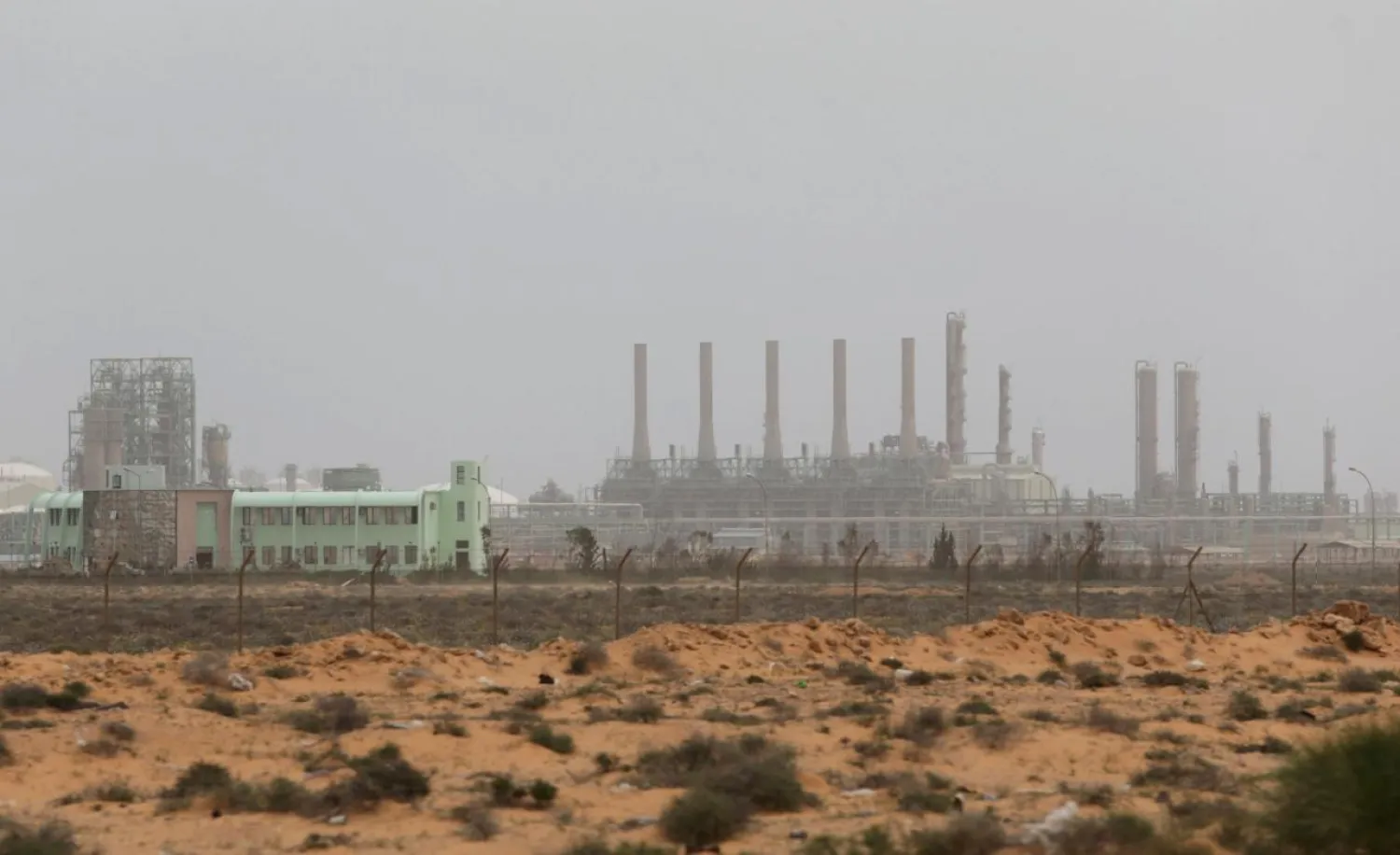 A view shows Ras Lanuf Oil and Gas Company in Ras Lanuf, Libya. (Reuters)
