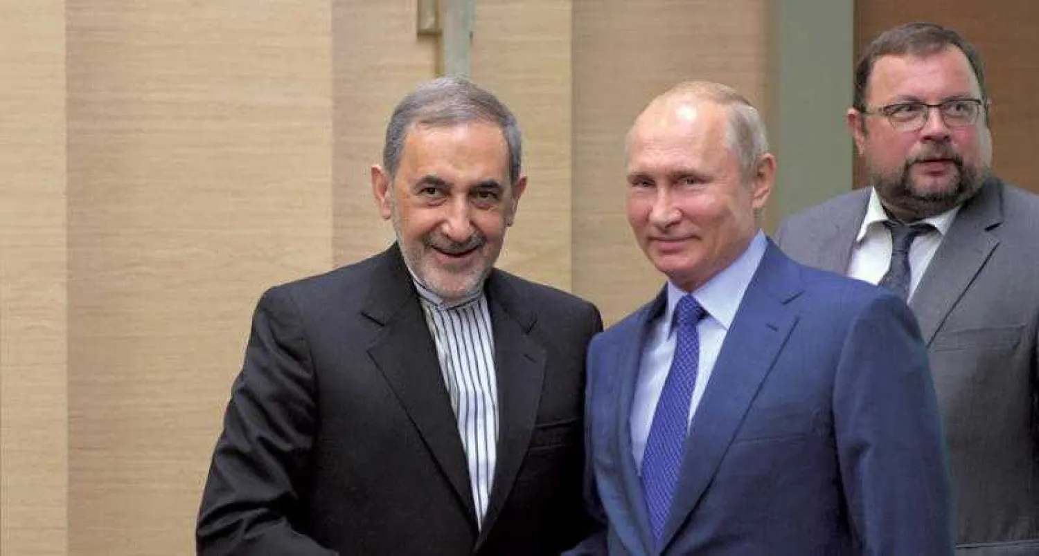 Russian President Vladimir Putin (Right) and Iranian Supreme Leader Advisor Ali Akbar Velayati (Left)