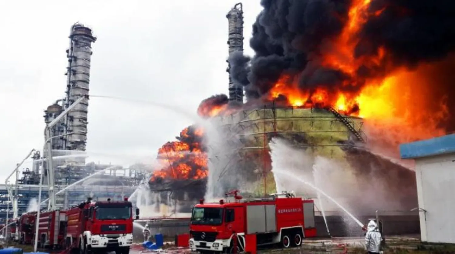 AFP file photo of a chemical plant explosion in China