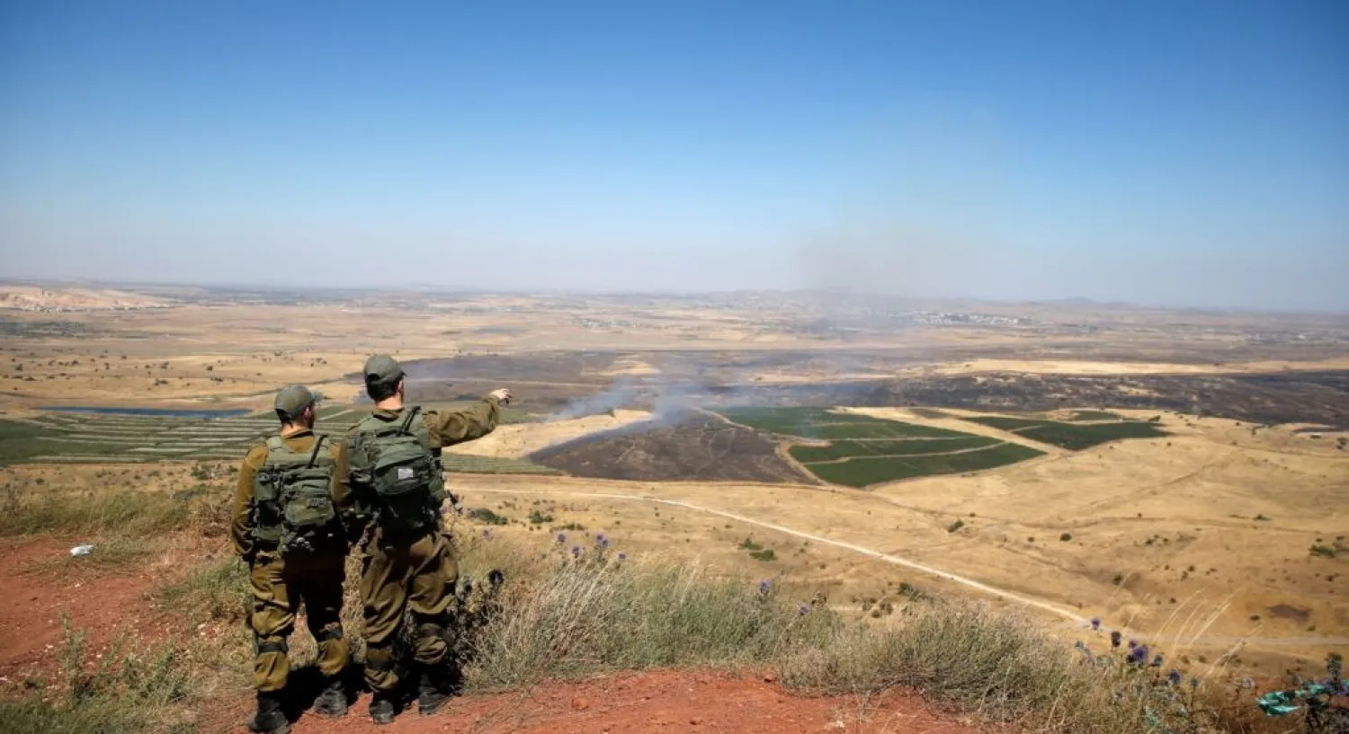 Israeli soldiers in the occupied Golan Heights. (Reuters)