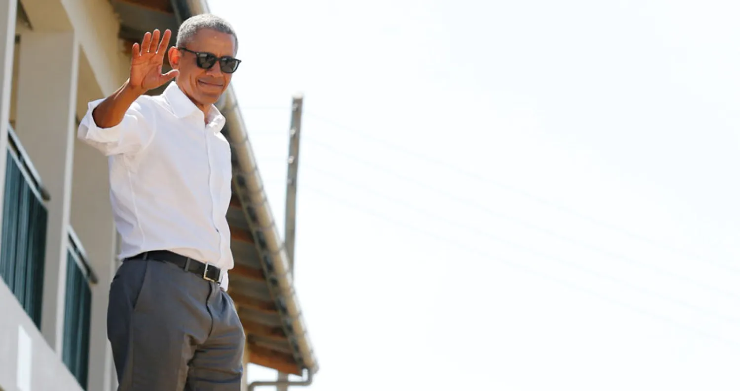 الرئيس الأميركي السابق باراك أوباما خلال جولته في كينيا (رويترز)