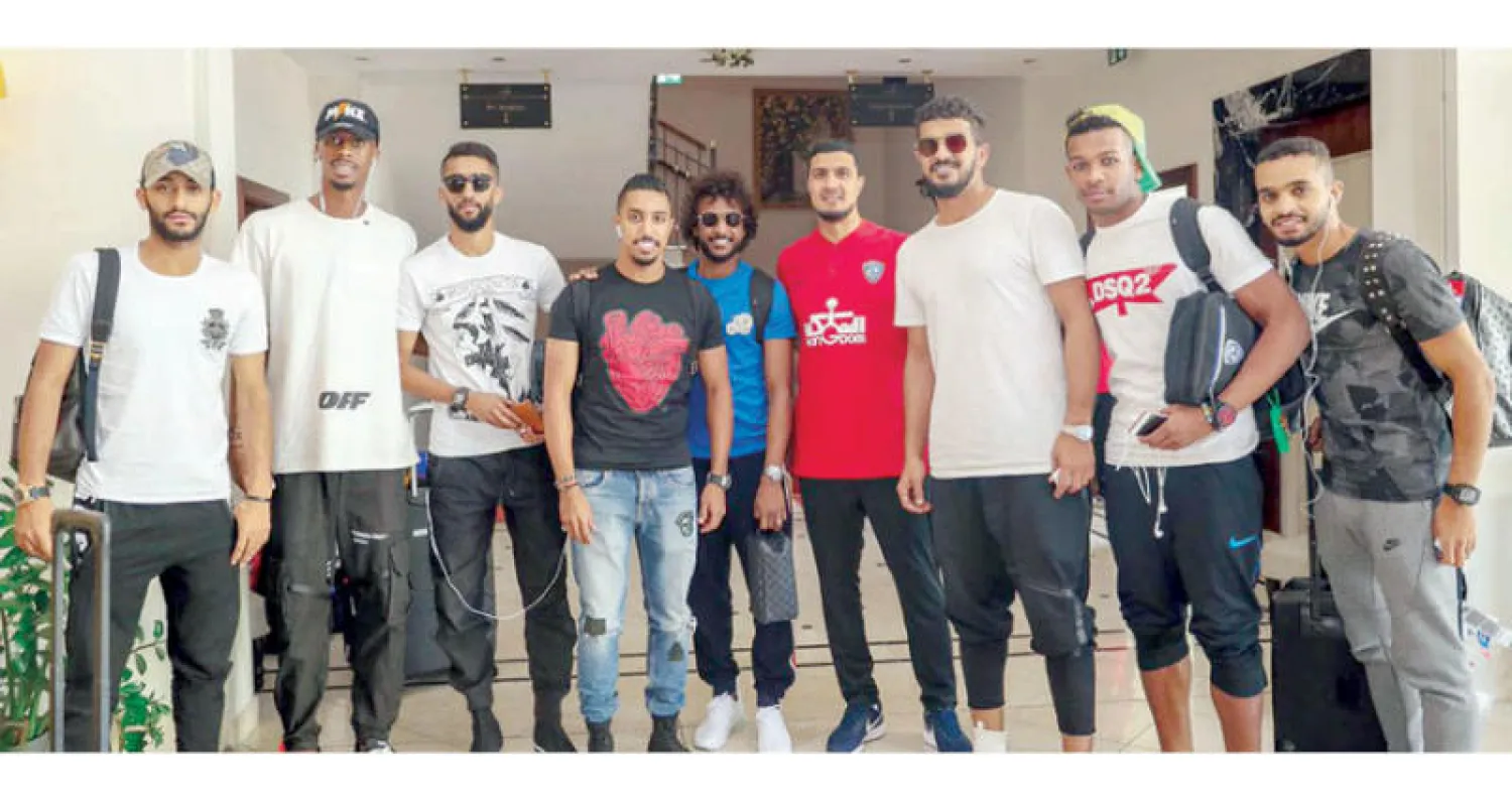 لاعبو الهلال الدوليون في صورة جماعية بعد انضمامهم إلى معسكر الفريق بالنمسا («الشرق الأوسط»)