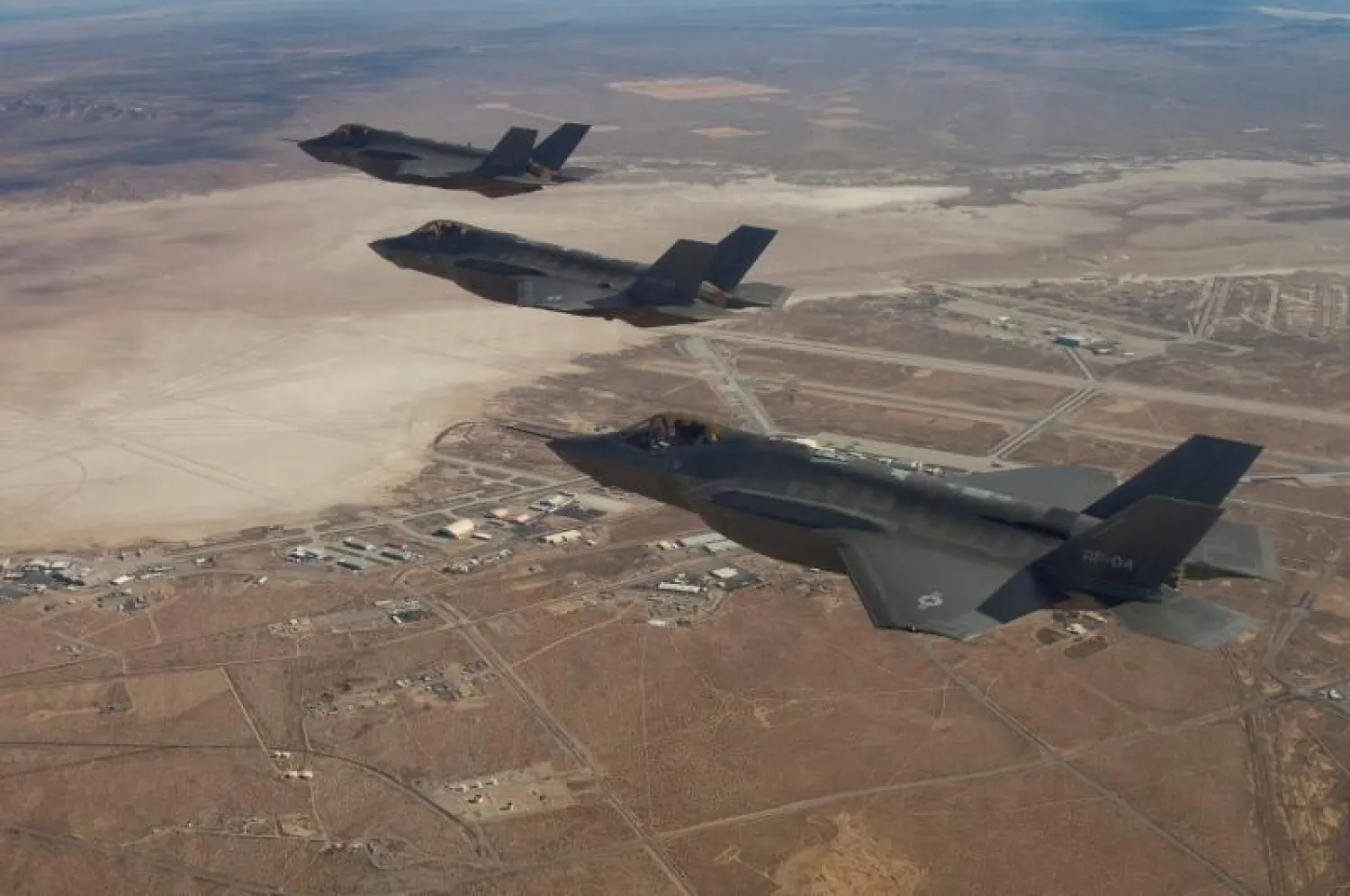 F-35 fighters over Edwards Air Force Base in a file photo. Darin Russell/Courtesy Lockheed Martin/via REUTERS
