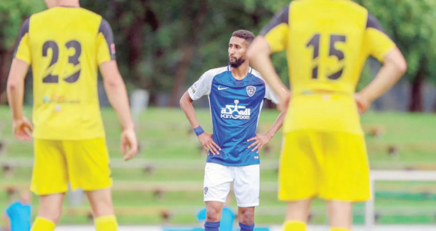 جانب من ودية الهلال امام الفريق السلوفيني امس ({الشرق الأوسط})