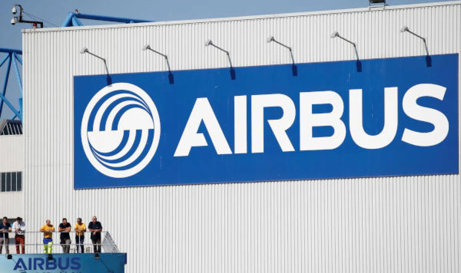 Logo of Airbus is seen as an Airbus Beluga XL transport plane prepares to take off during its first flight event in Colomiers near Toulouse, France, July 19, 2018. REUTERS/Regis Duvignau/File Photo