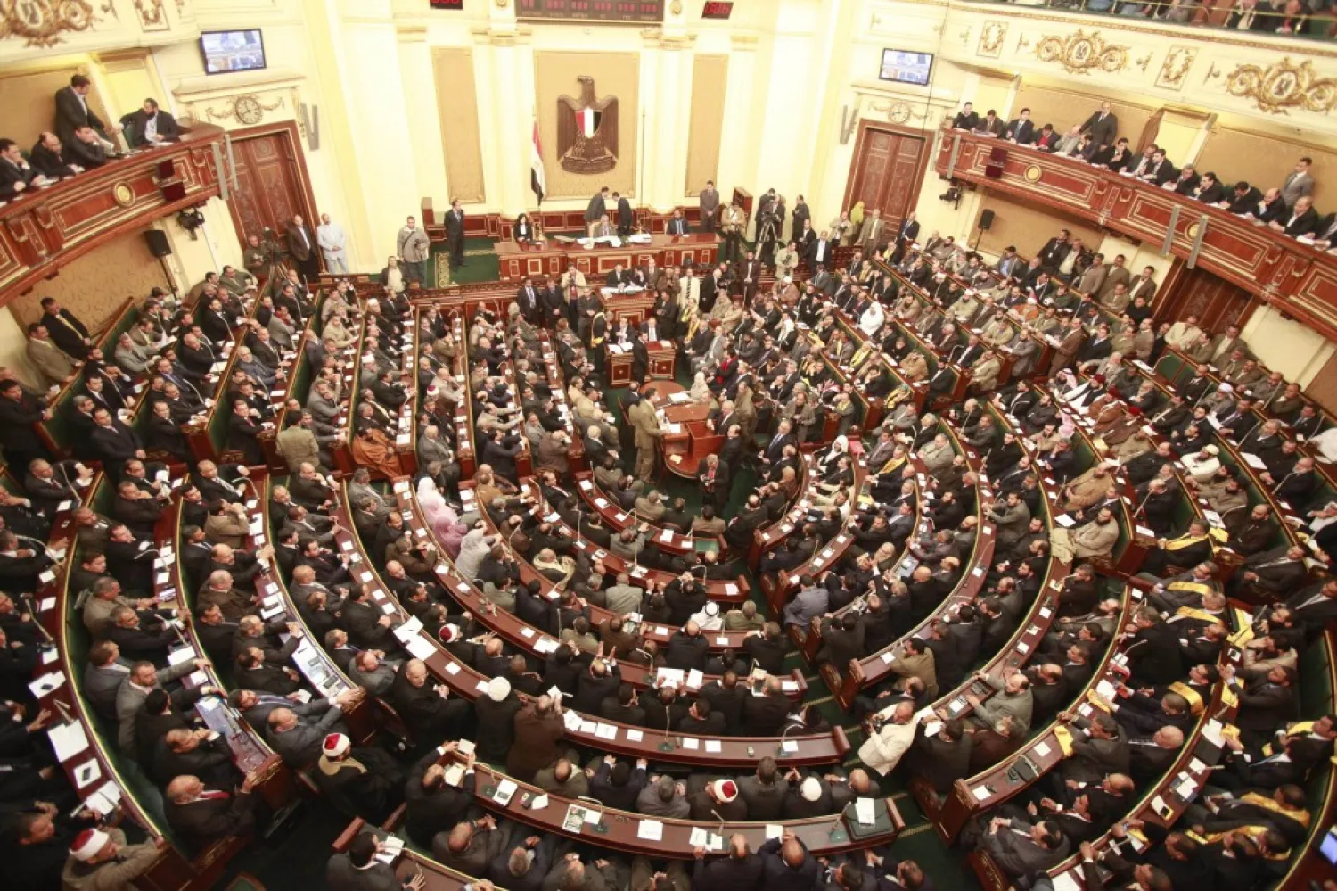 Egypt’s parliament meets on Tuesday to grant the government a vote of confidence. (AP)