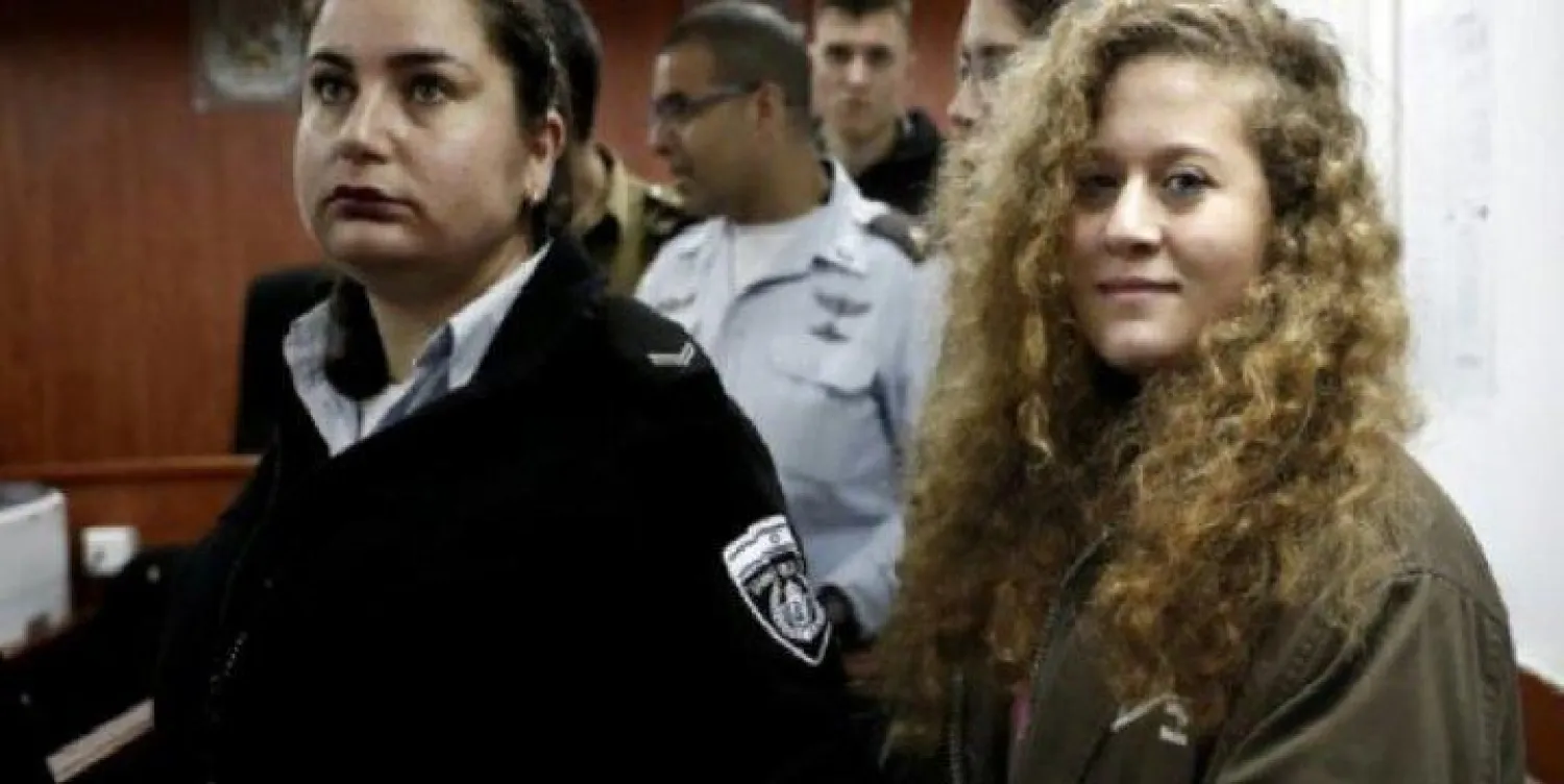 الفتاة الفلسطينية عهد التميمي (أ.ف.ب)