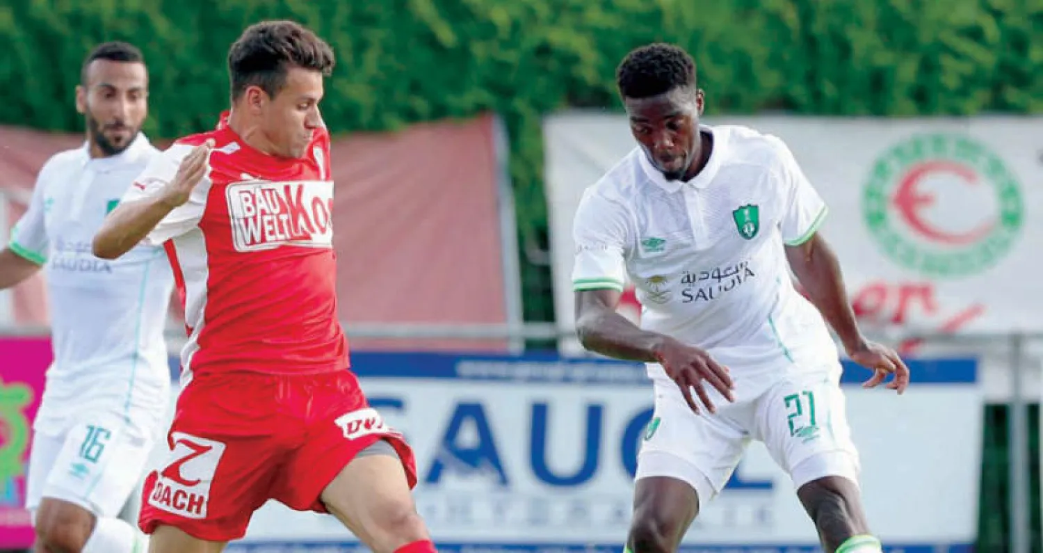 من المواجهة التي جمعت الأهلي وماترسبرغ النمساوي («الشرق الأوسط»)