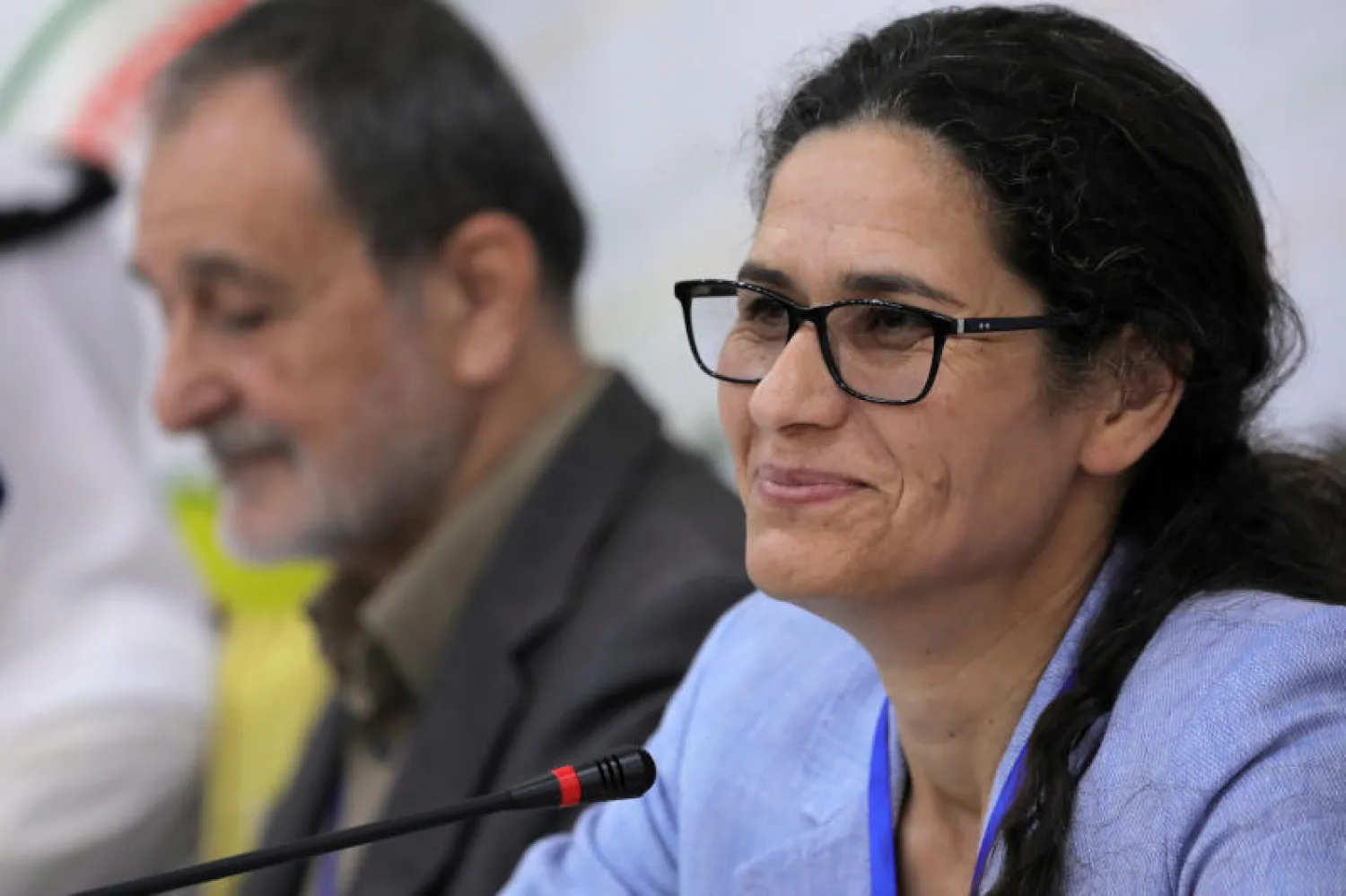 إلهام أحمد الرئيسة المشتركة لـ«مجلس سوريا الديمقراطية» (رويترز)