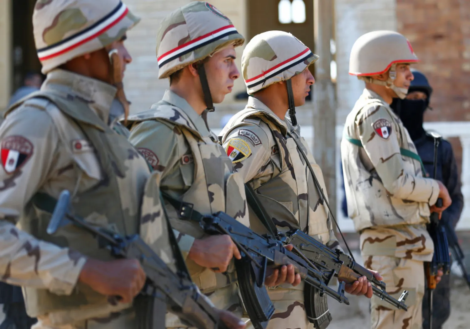 Military forces are seen in North Sinai, Egypt, December 1, 2017. (photo credit: MOHAMED ABD EL GHANY/ REUTERS)