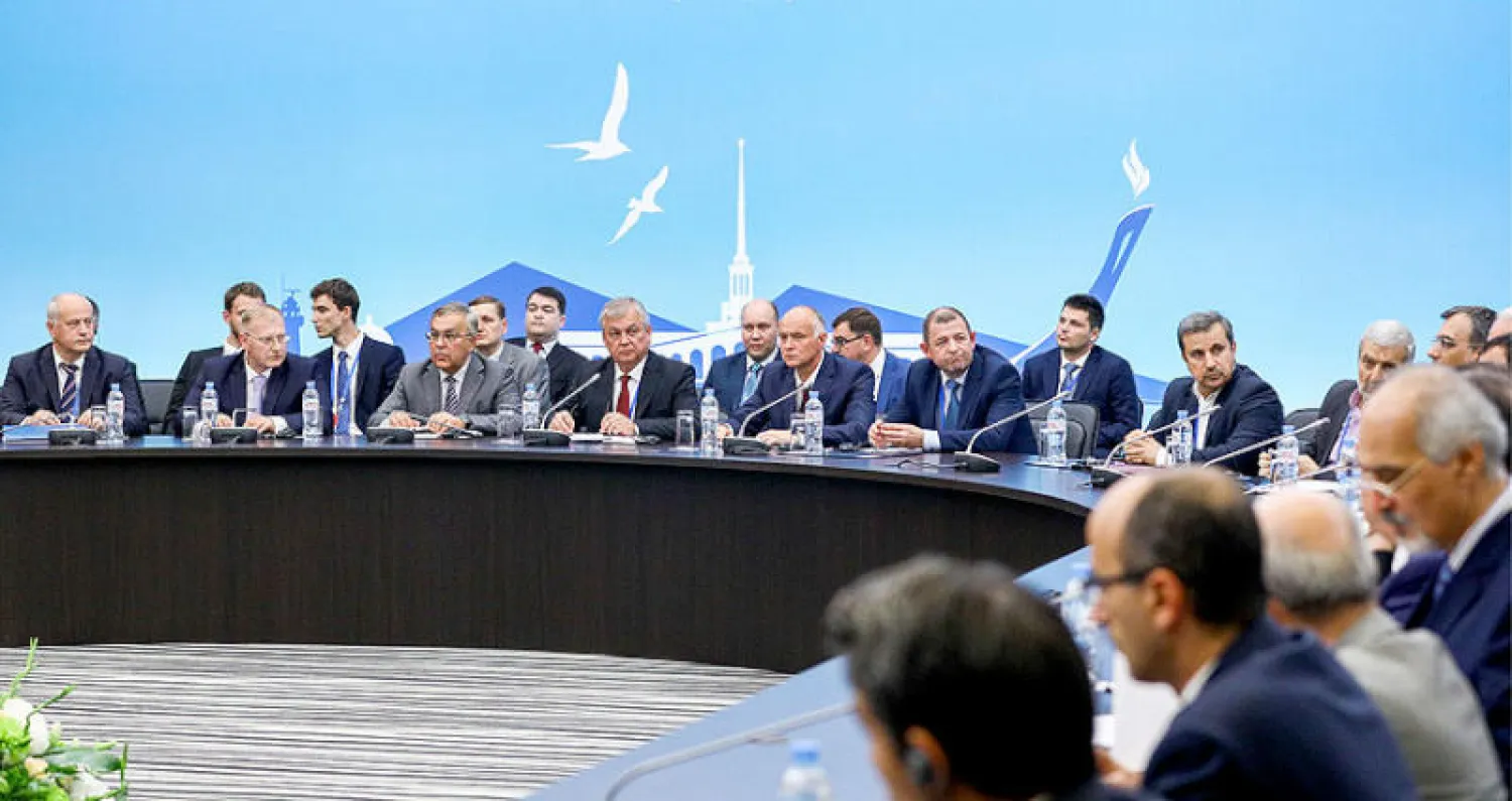 الجلسة الختامية لاجتماع سوتشي أمس (غيتي)