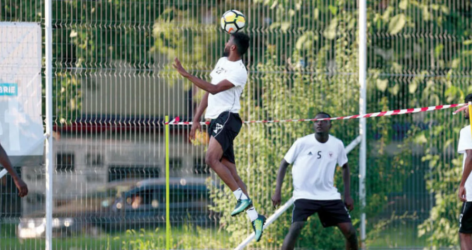 من تدريبات الفيصلي في معسكر رومانيا («الشرق الأوسط»)