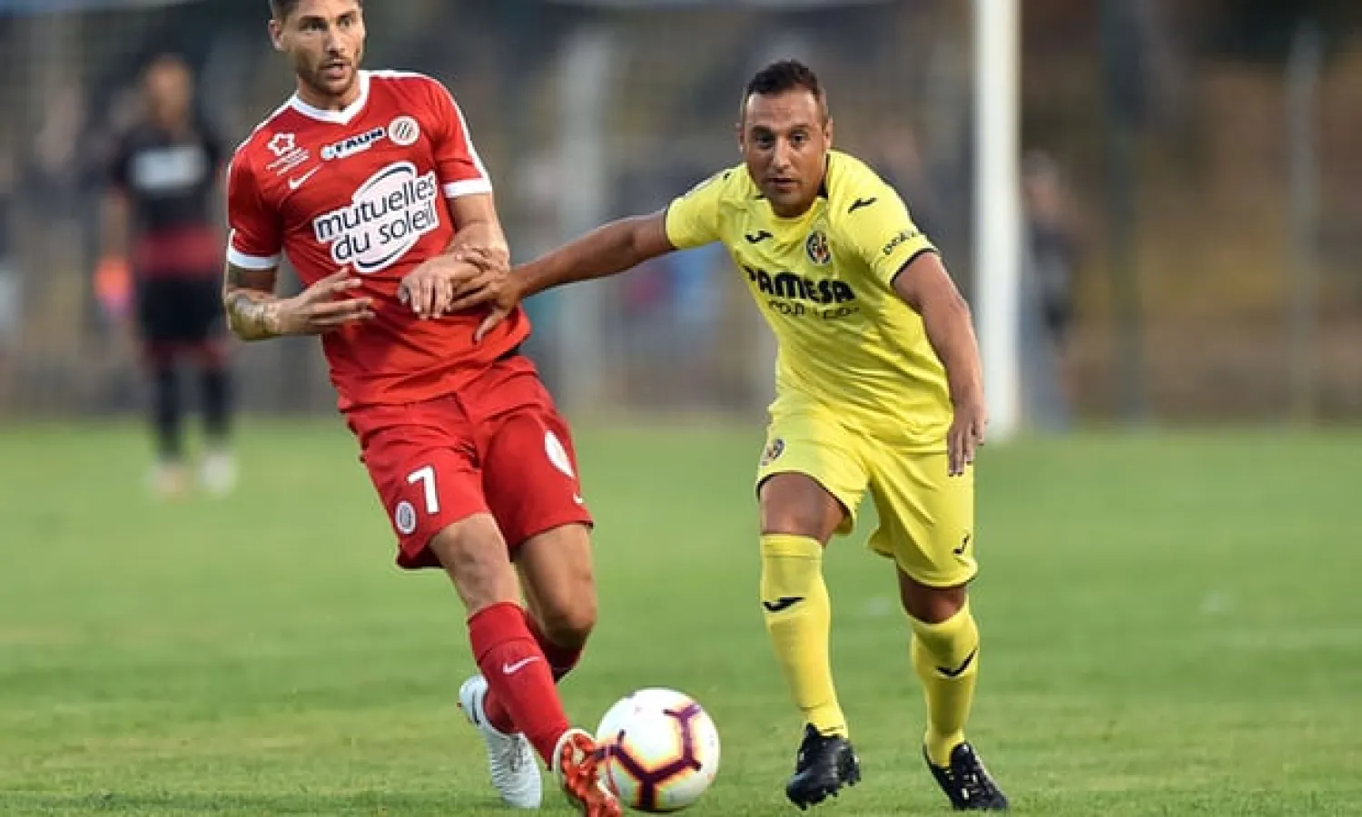  Wednesday’s match against Montpellier was Santi Cazorla’s third pre-season appearance in nine days for Villarreal, who want to re-sign the former Arsenal midfielder. Photograph: Alexandre Dimou/Icon Sport via Getty
