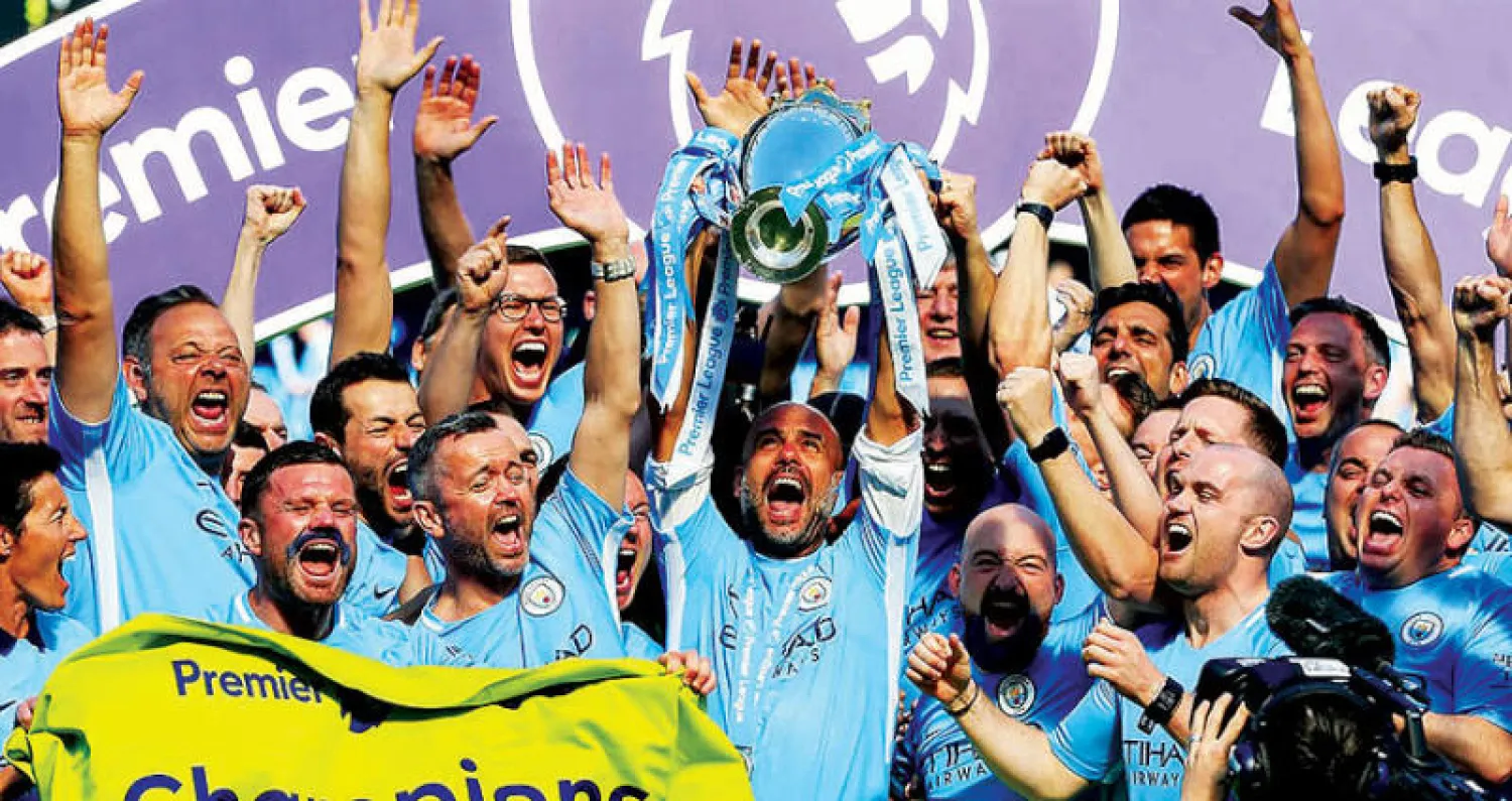 مانشستر سيتي فاز بلقب الدوري الموسم الماضي مع تحطيمه كثيراً من الأرقام القياسية