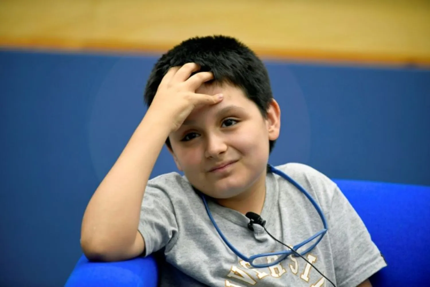 Carlos Santamaria Diaz, 12, is preparing to enter Mexico’s National Autonomous University. (AFP)