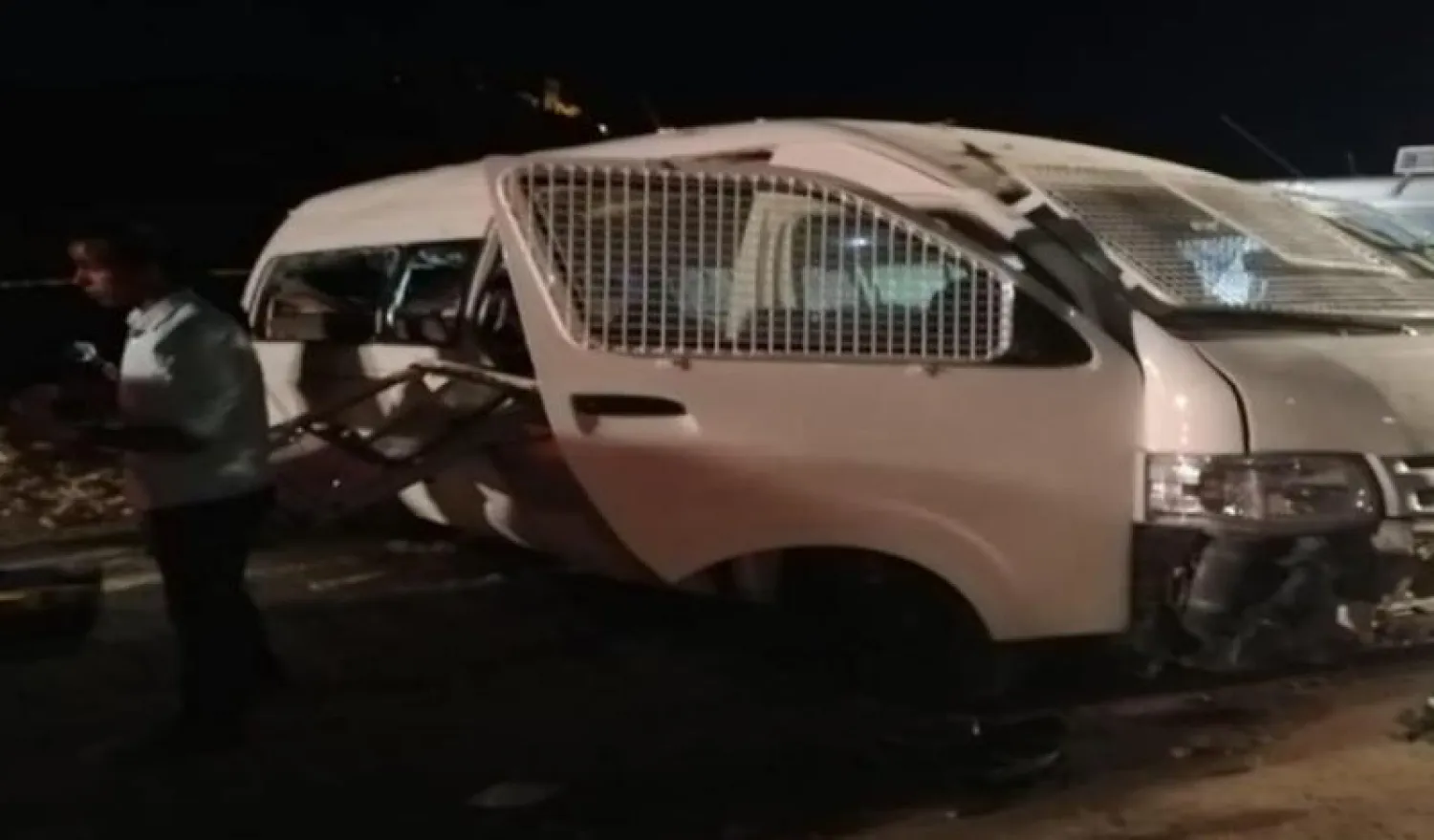 موقع الانفجار الذي استهدف دورية للدرك بالفحيص (تويتر)