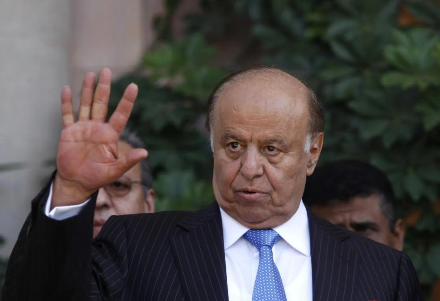 Yemen's President Abd Rabbu Mansour Hadi gestures during a news conference in Sanaa in this November 19, 2012 file photograph. REUTERS/Khaled Abdullah/Files