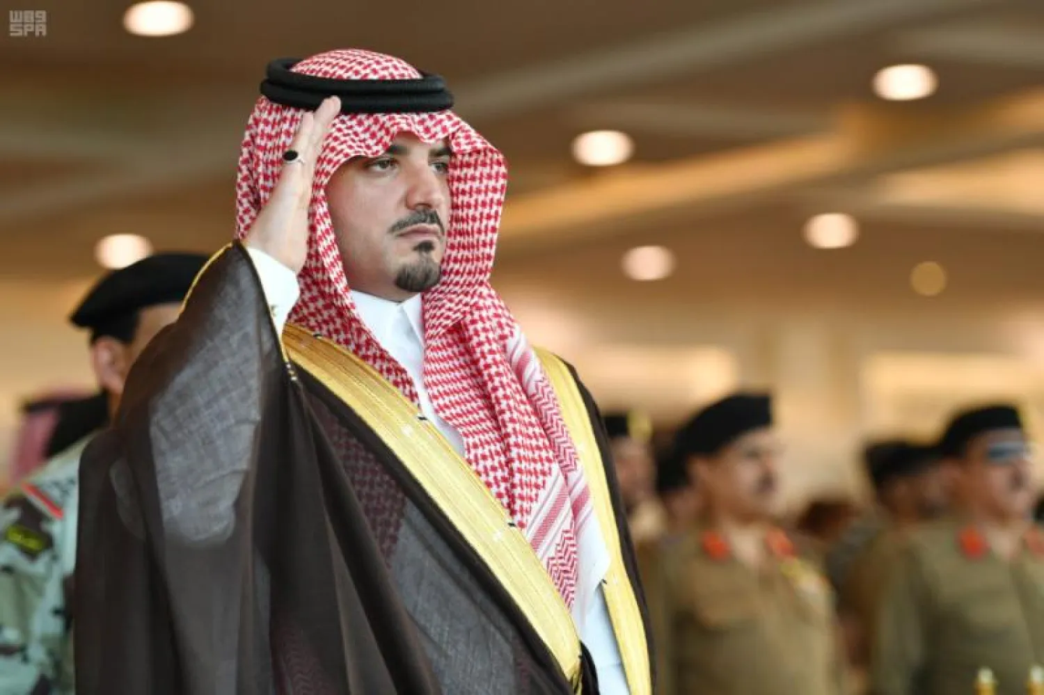 وزير الداخلية السعودي خلال الحفل السنوي لاستعراض قوات أمن الحج (واس)