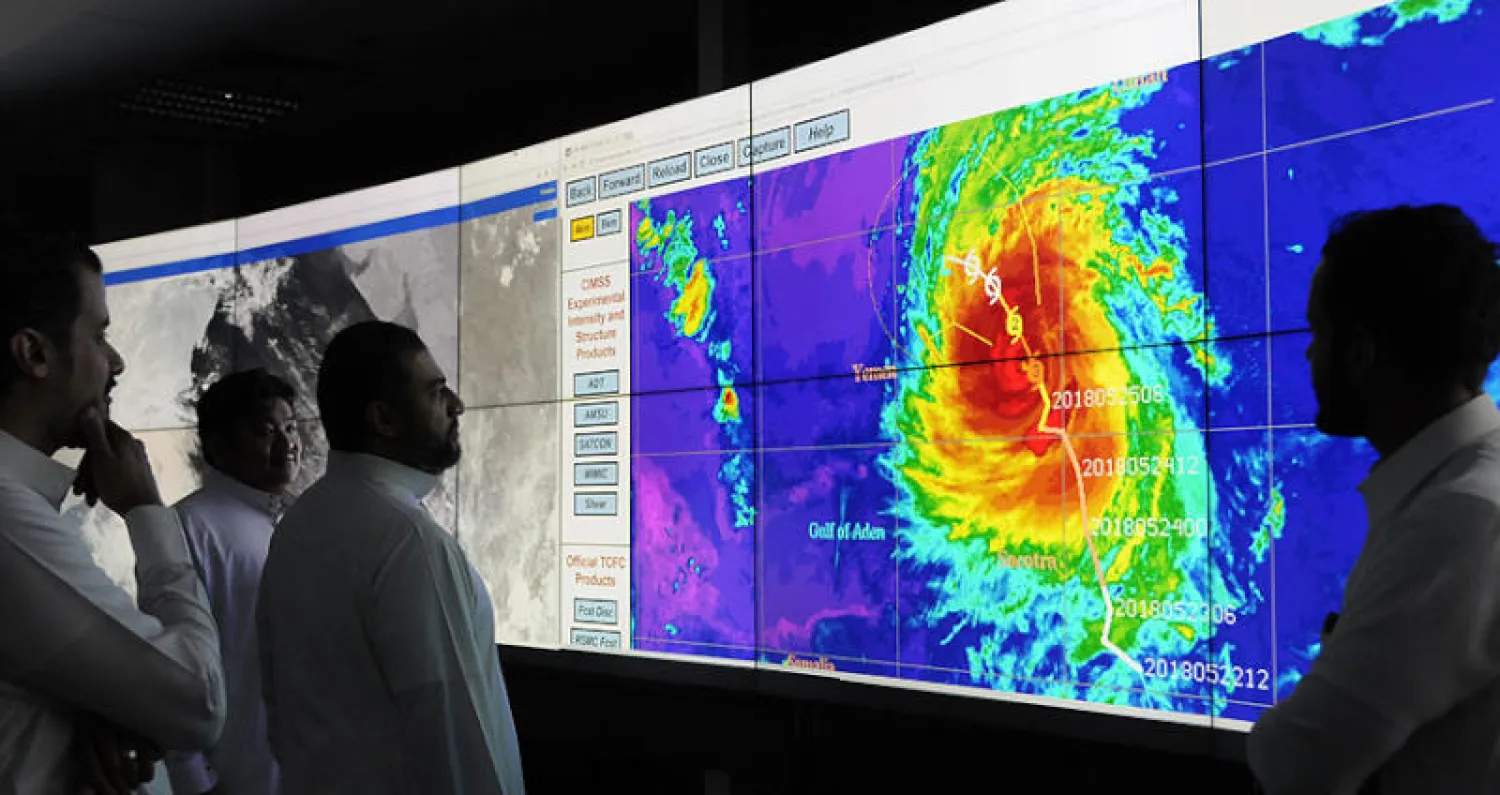 جانب من حفل تدشين أحدث مركز للتنبؤات الجوية في منطقة الشرق الأوسط