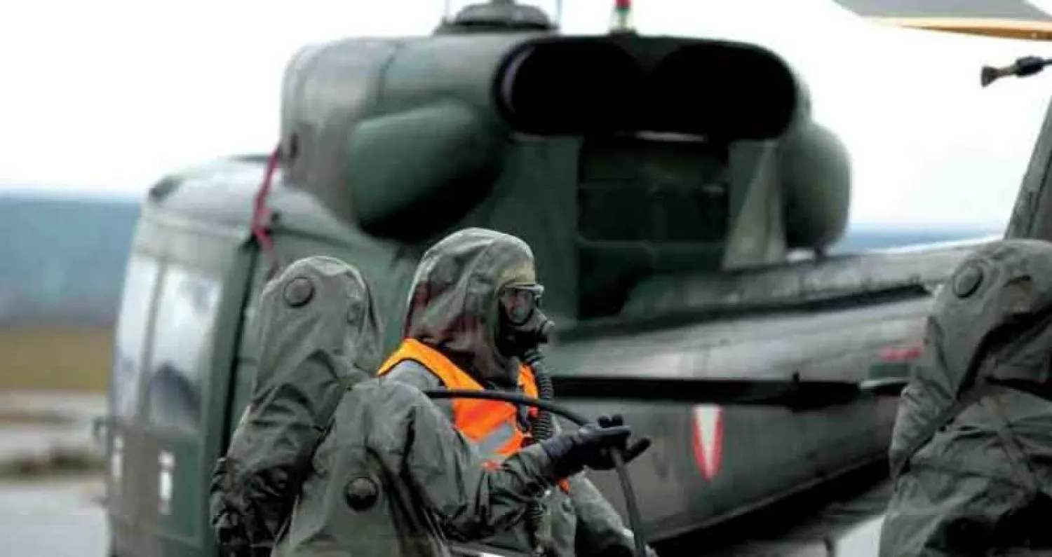 جانب من تدريبات الجيش على أسلحة الدمار الشامل (الصورة من موقع الجيش الألماني على الإنترنت)