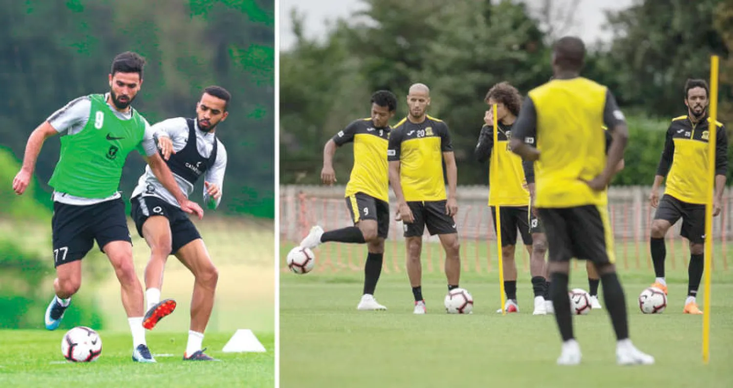 الاتحاد استعد جيداً للمباراة اليوم بذهابه مبكراً إلى لندن («الشرق الأوسط»)  -  الهلال يملك أفضلية خوض مباراة رسمية في البطولة العربية قبل مواجهة اليوم («الشرق الأوسط»)