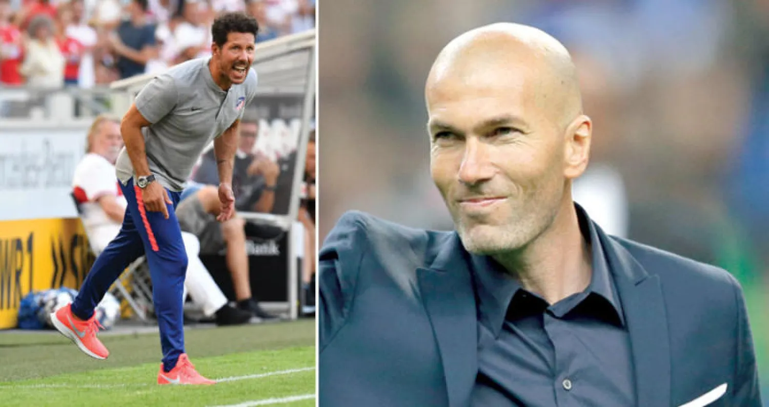 زيدان أحد الراحلين الأجانب عن الدوري الإسباني («الشرق الأوسط»)  -  سيميوني... أرجنتيني يتحدث الإسبانية (أ.ف.ب)