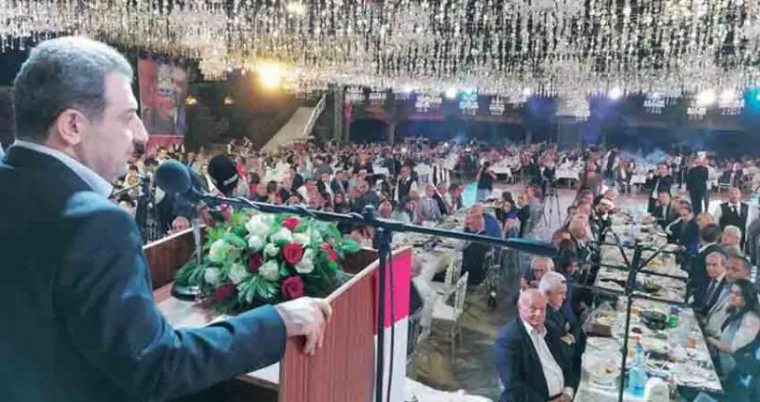 النائب وائل أبو فاعور يتحدث في عشاء للحزب التقدمي الاشتراكي أول من أمس (الوكالة الوطنية)