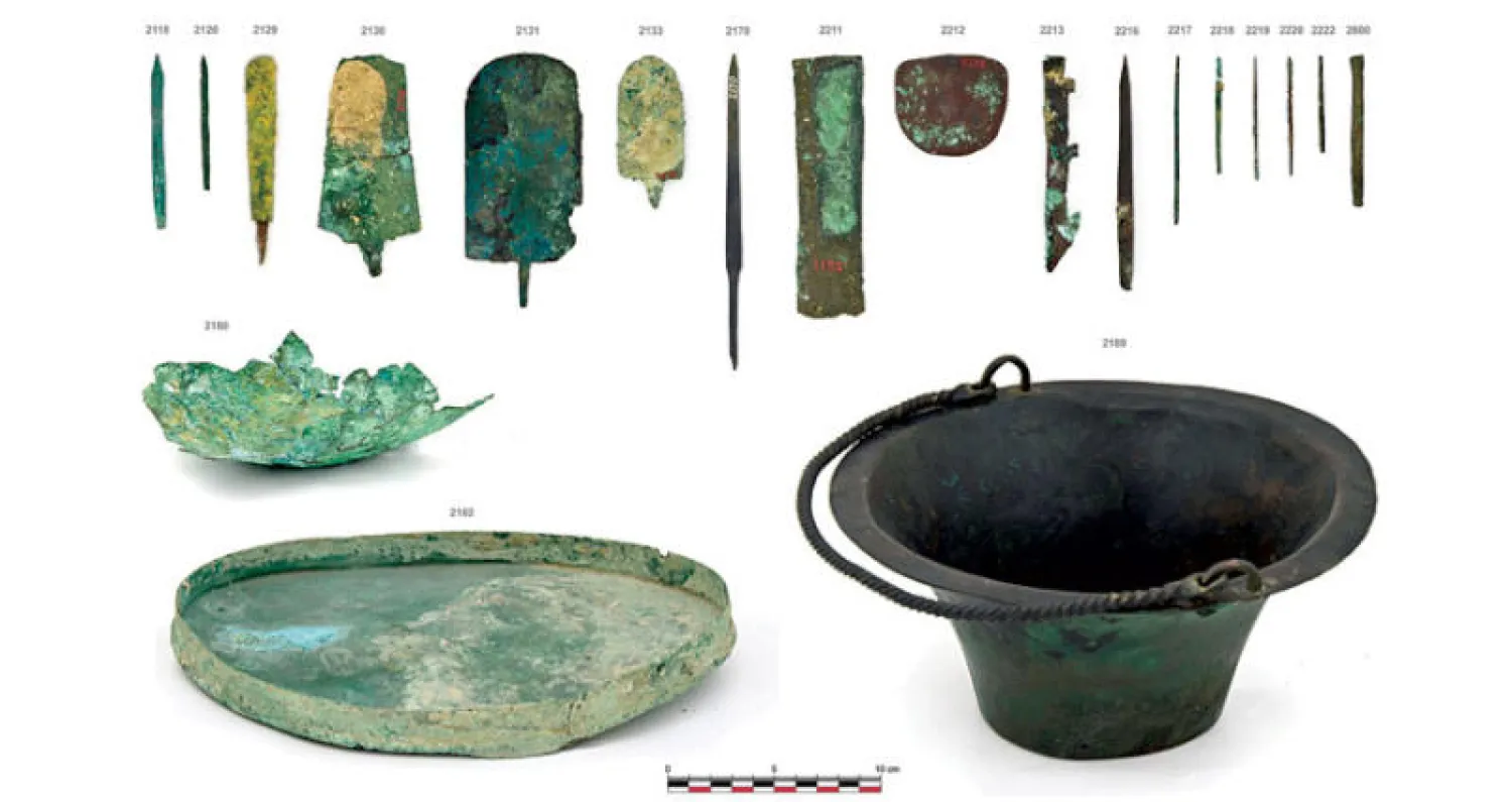 نماذج لبعض الأواني النحاسية الفرعونية التي خضعت للدراسة العلمية