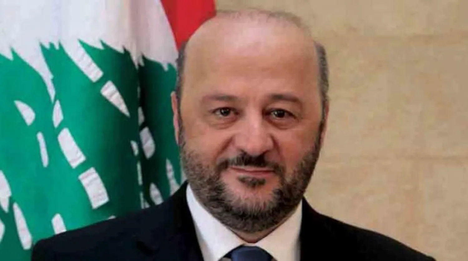 Lebanon's Caretaker Information Minister Melhem Riachi. Asharq Al-Awsat